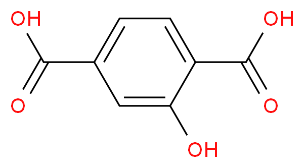 2-hydroxybenzene-1,4-dicarboxylic acid_分子结构_CAS_636-94-2
