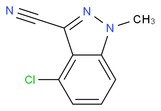 4-chloro-1-methyl-1H-indazole-3-carbonitrile_分子结构_CAS_1015846-56-6