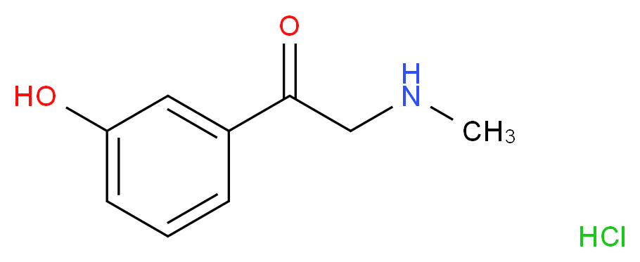 1-(3-hydroxyphenyl)-2-(methylamino)ethan-1-one hydrochloride_分子结构_CAS_94240-17-2