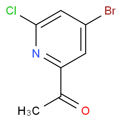 1-(4-bromo-6-chloropyridin-2-yl)ethanone_分子结构_CAS_1060815-65-7)