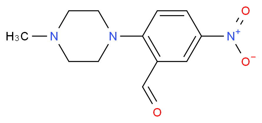 2-(4-Methylpiperazino)-5-nitrobenzenecarbaldehyde_分子结构_CAS_30742-63-3)