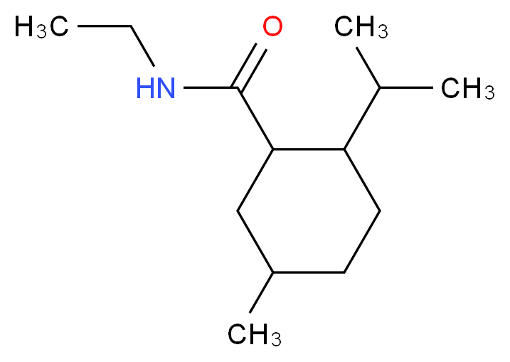 N-乙基-2-异丙基-5-甲基环己烷甲酰胺_分子结构_CAS_39711-79-0)