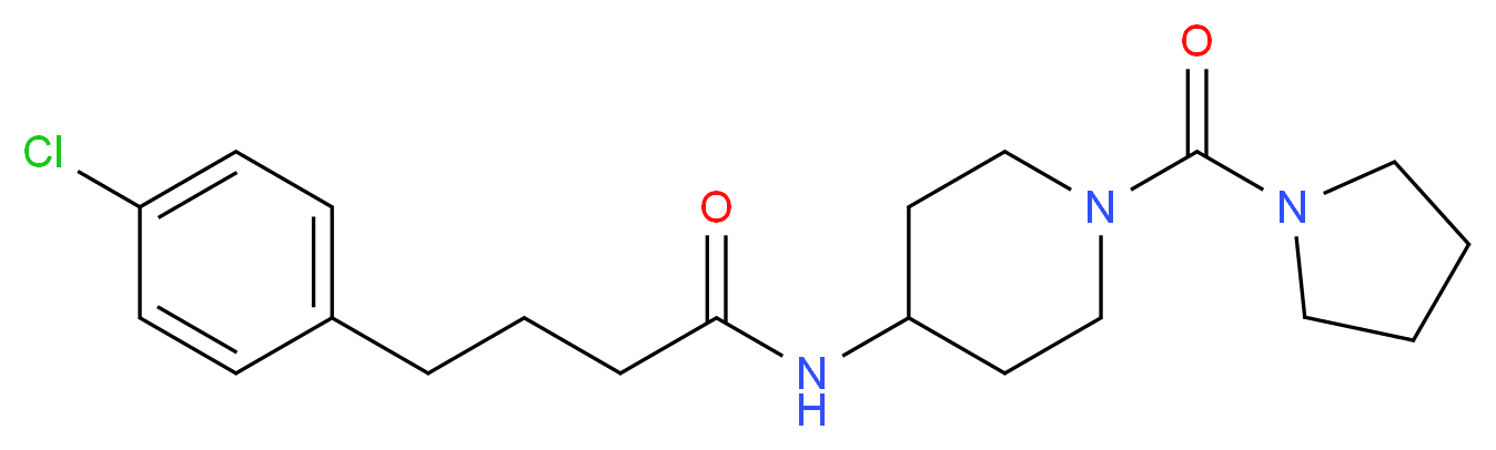 4-(4-chlorophenyl)-N-[1-(1-pyrrolidinylcarbonyl)-4-piperidinyl]butanamide_分子结构_CAS_)