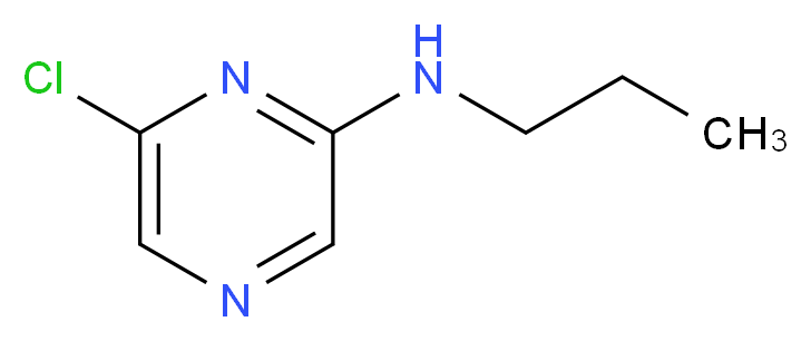 2-Chloro-6-(propylamino)pyrazine_分子结构_CAS_)