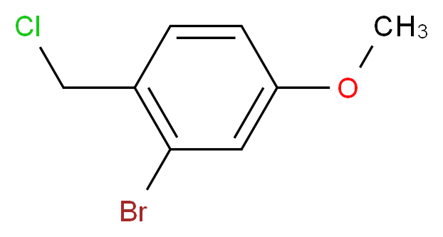 2-bromo-1-(chloromethyl)-4-methoxybenzene_分子结构_CAS_66916-97-0