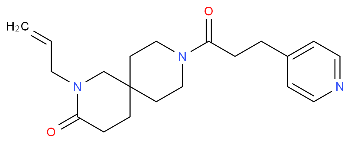 2-allyl-9-(3-pyridin-4-ylpropanoyl)-2,9-diazaspiro[5.5]undecan-3-one_分子结构_CAS_)