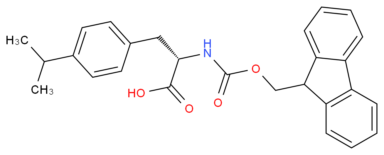 (S)-2-(9H-FLUOREN-9-YLMETHOXYCARBONYLAMINO)-3-(4-ISOPROPYL-PHENYL)-PROPIONIC ACID_分子结构_CAS_204384-73-6)