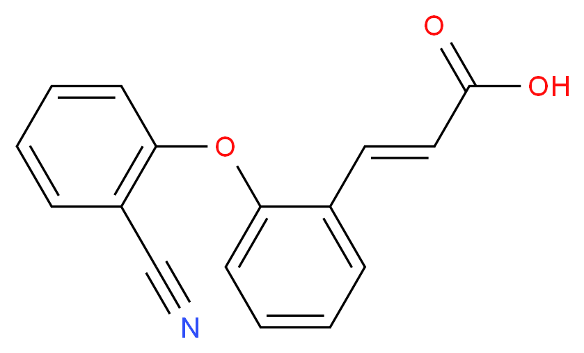 3-[2-(2-Cyanophenoxy)phenyl]acrylic acid_分子结构_CAS_)