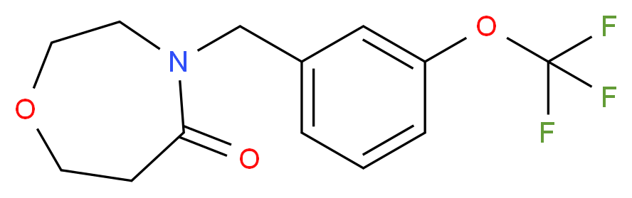 4-[3-(trifluoromethoxy)benzyl]-1,4-oxazepan-5-one_分子结构_CAS_)
