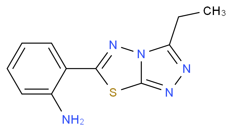 2-(3-ethyl-[1,2,4]triazolo[3,4-b][1,3,4]thiadiazol-6-yl)aniline_分子结构_CAS_)