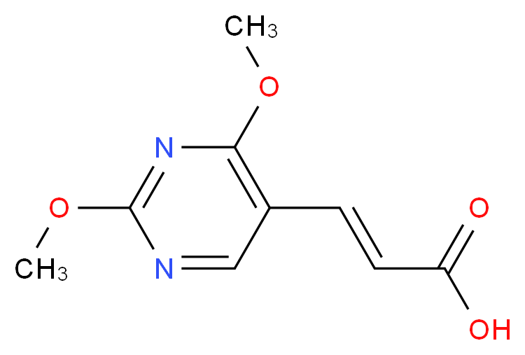 (E)-5-(2-Carboxyvinyl)-2,4-dimethoxypyrimidine_分子结构_CAS_119923-27-2)