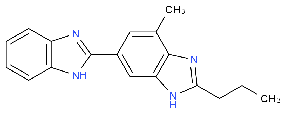 7'-Methyl-2'-propyl-2,5'-bi-1H-benzimidazole_分子结构_CAS_884330-09-0)