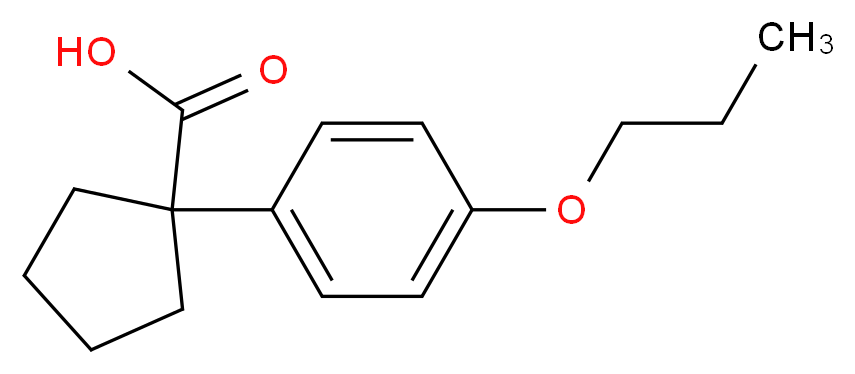 1-(4-propoxyphenyl)cyclopentanecarboxylic acid_分子结构_CAS_74316-95-3)