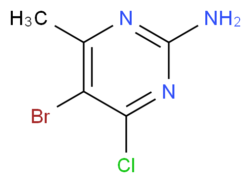 5-bromo-4-chloro-6-methylpyrimidin-2-amine_分子结构_CAS_6314-12-1