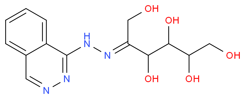 (5E)-5-[2-(phthalazin-1-yl)hydrazin-1-ylidene]hexane-1,2,3,4,6-pentol_分子结构_CAS_1082040-10-5