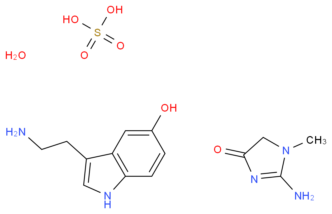 5-Hydroxy Tryptamine Creatinine Sulfate Monohydrate_分子结构_CAS_61-47-2)