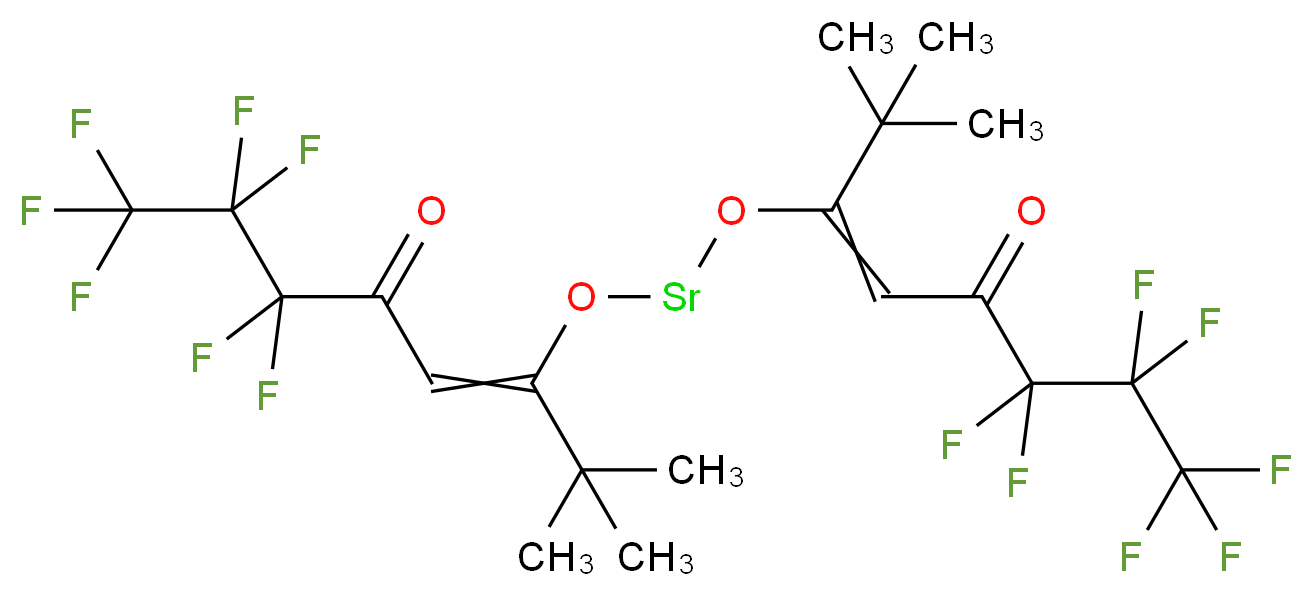 1,1,1,2,2,3,3-heptafluoro-6-({[(6,6,7,7,8,8,8-heptafluoro-2,2-dimethyl-5-oxooct-3-en-3-yl)oxy]strontio}oxy)-7,7-dimethyloct-5-en-4-one_分子结构_CAS_36885-30-0