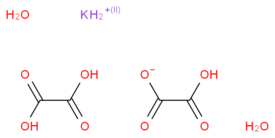 Potassium trihydrogen dioxalate dihydrate 98+%_分子结构_CAS_6100-20-5)