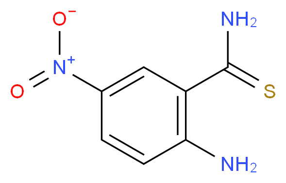 2-氨基-5-硝基硫代苯甲酰胺_分子结构_CAS_25026-97-5)