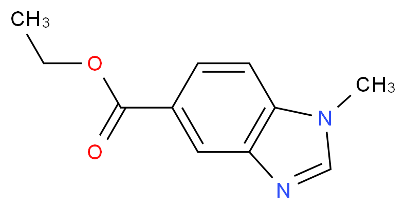 ethyl 1-methyl-1H-1,3-benzodiazole-5-carboxylate_分子结构_CAS_53484-19-8
