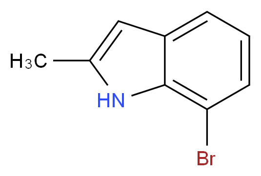 7-bromo-2-methyl-1H-indole_分子结构_CAS_302912-38-5