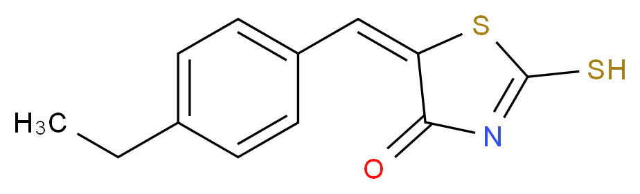 (5E)-5-[(4-ethylphenyl)methylidene]-2-sulfanyl-4,5-dihydro-1,3-thiazol-4-one_分子结构_CAS_403811-55-2