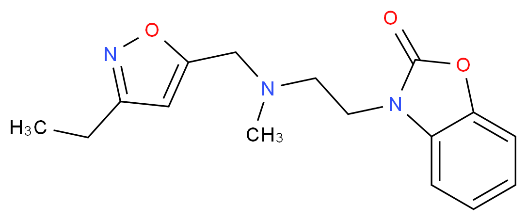 3-{2-[[(3-ethylisoxazol-5-yl)methyl](methyl)amino]ethyl}-1,3-benzoxazol-2(3H)-one_分子结构_CAS_)