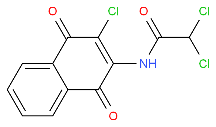 2,2-dichloro-N-(3-chloro-1,4-dioxo-1,4-dihydronaphthalen-2-yl)acetamide_分子结构_CAS_27541-88-4