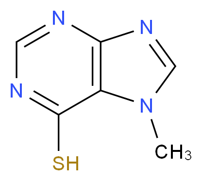 7-methyl-7H-purine-6-thiol_分子结构_CAS_3324-79-6