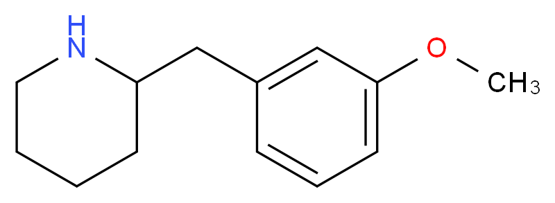 2-[(3-methoxyphenyl)methyl]piperidine_分子结构_CAS_108958-36-7