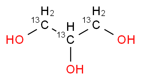 甘油-13C3,d8_分子结构_CAS_)