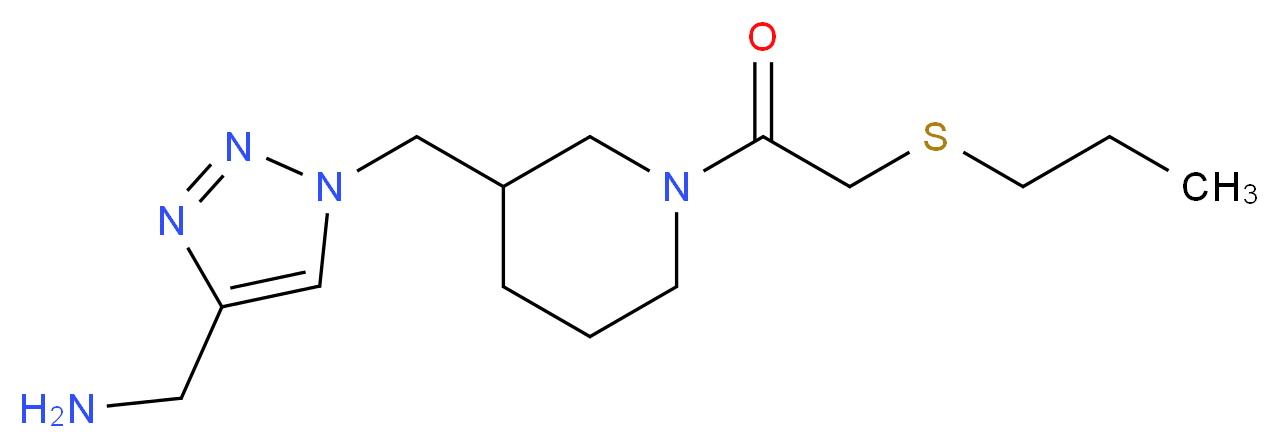 1-[1-({1-[(propylthio)acetyl]piperidin-3-yl}methyl)-1H-1,2,3-triazol-4-yl]methanamine_分子结构_CAS_)
