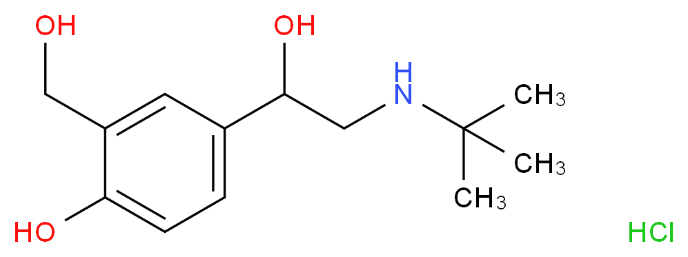 Levalbuterol Hydrochloride_分子结构_CAS_18559-94-9)