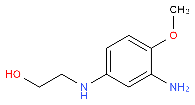 2-[(3-amino-4-methoxyphenyl)amino]ethan-1-ol_分子结构_CAS_83763-47-7