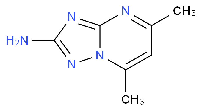 5,7-Dimethyl[1,2,4]triazolo[1,5-a]pyrimidin-2-ylamine_分子结构_CAS_7135-02-6)