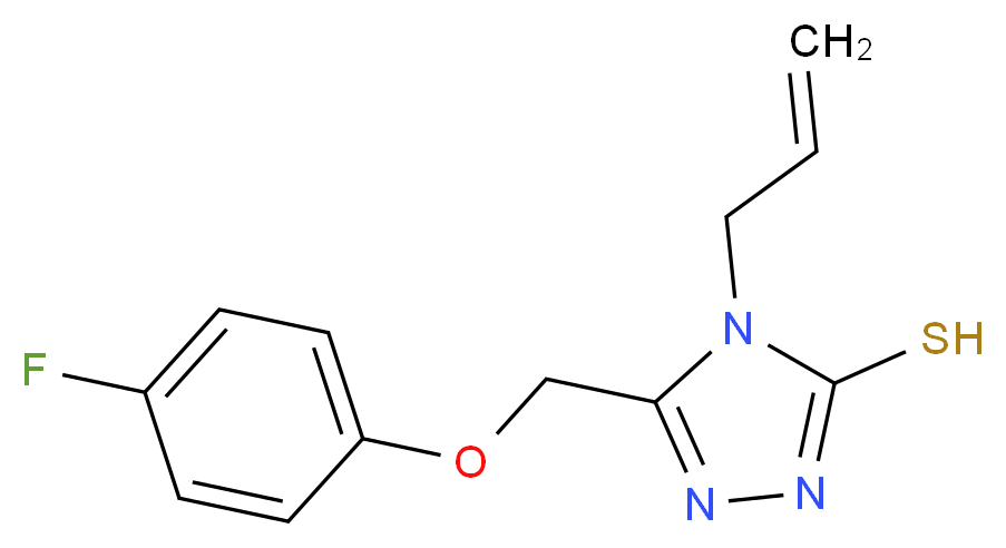 5-(4-fluorophenoxymethyl)-4-(prop-2-en-1-yl)-4H-1,2,4-triazole-3-thiol_分子结构_CAS_667437-08-3