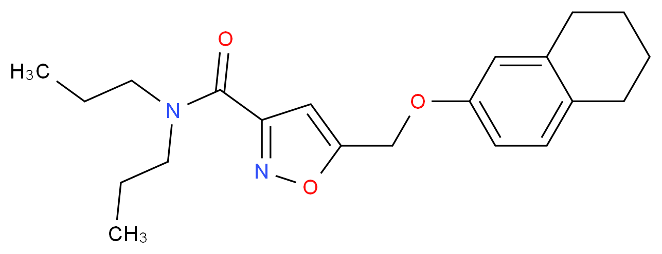 N,N-dipropyl-5-[(5,6,7,8-tetrahydronaphthalen-2-yloxy)methyl]isoxazole-3-carboxamide_分子结构_CAS_)