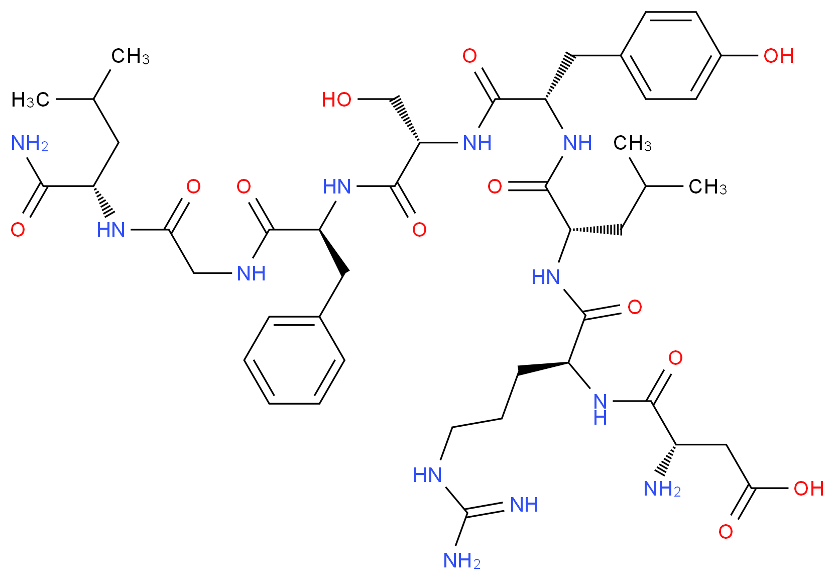 (3S)-3-amino-3-{[(1S)-4-carbamimidamido-1-{[(1S)-1-{[(1S)-1-{[(1S)-1-{[(1S)-1-[({[(1S)-1-carbamoyl-3-methylbutyl]carbamoyl}methyl)carbamoyl]-2-phenylethyl]carbamoyl}-2-hydroxyethyl]carbamoyl}-2-(4-hydroxyphenyl)ethyl]carbamoyl}-3-methylbutyl]carbamoyl}butyl]carbamoyl}propanoic acid_分子结构_CAS_123338-13-6