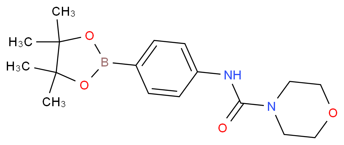 4-{[(Morpholin-4-yl)carbonyl]amino}benzeneboronic acid, pinacol ester 98%_分子结构_CAS_874290-97-8)