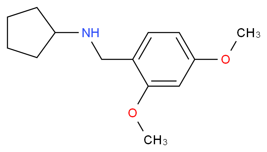 N-[(2,4-dimethoxyphenyl)methyl]cyclopentanamine_分子结构_CAS_356092-74-5