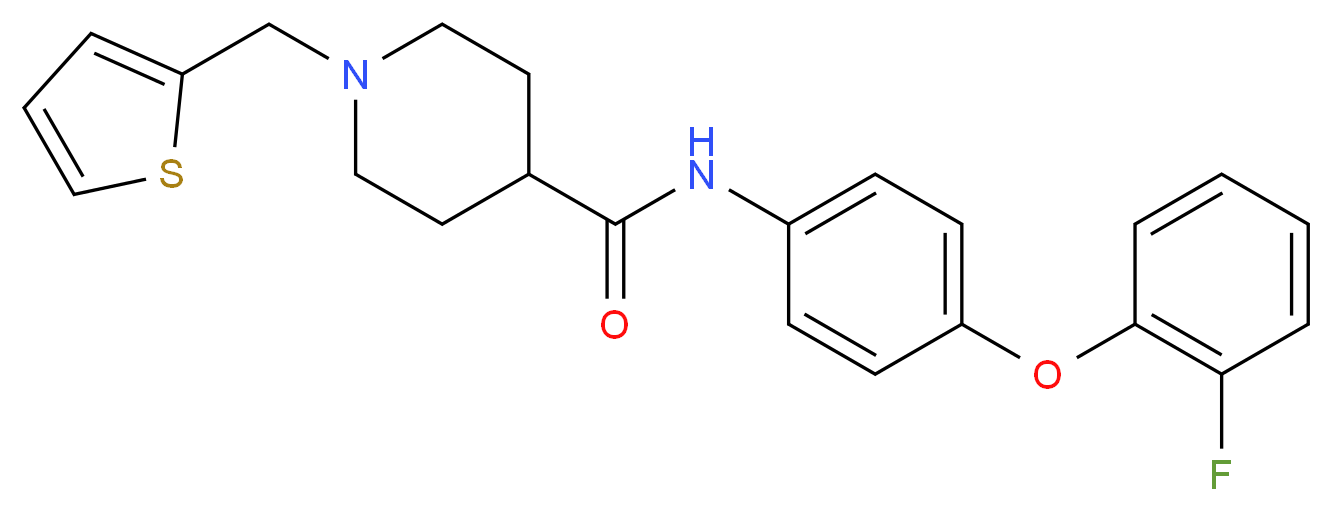 N-[4-(2-fluorophenoxy)phenyl]-1-(2-thienylmethyl)-4-piperidinecarboxamide_分子结构_CAS_)