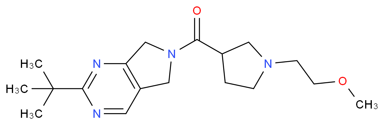 2-tert-butyl-6-{[1-(2-methoxyethyl)pyrrolidin-3-yl]carbonyl}-6,7-dihydro-5H-pyrrolo[3,4-d]pyrimidine_分子结构_CAS_)