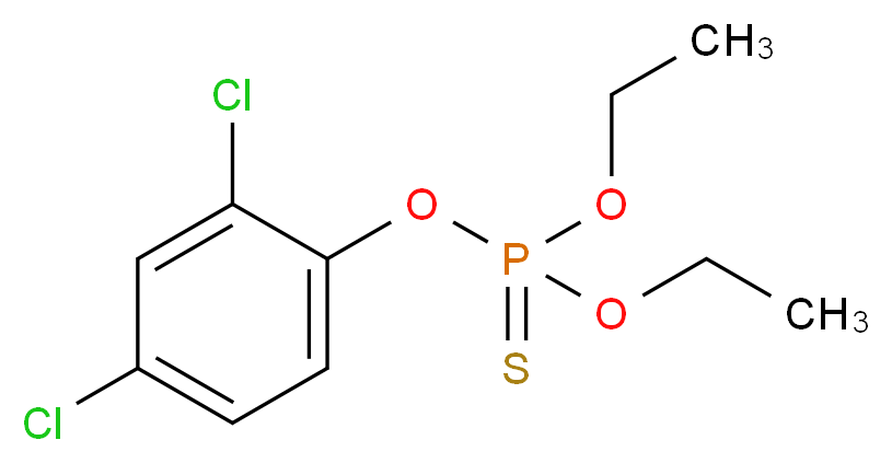 o-(2,4-DICHLOROPHENYL)-O,O-DIETHYLPHOSPHOROTHIONATE_分子结构_CAS_97-17-6)