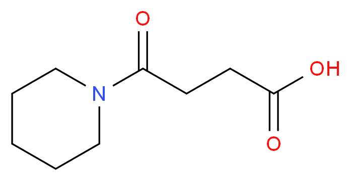 4-oxo-4-(piperidin-1-yl)butanoic acid_分子结构_CAS_4672-17-7