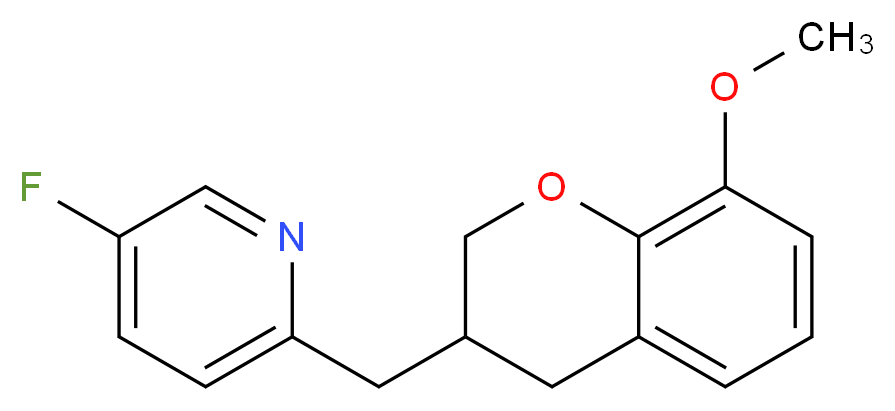 5-fluoro-2-[(8-methoxy-3,4-dihydro-2H-chromen-3-yl)methyl]pyridine_分子结构_CAS_)
