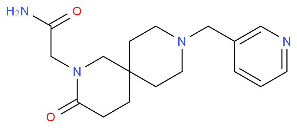 2-[3-oxo-9-(pyridin-3-ylmethyl)-2,9-diazaspiro[5.5]undec-2-yl]acetamide_分子结构_CAS_)