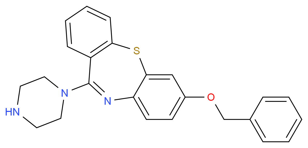 5-(benzyloxy)-10-(piperazin-1-yl)-2-thia-9-azatricyclo[9.4.0.0<sup>3</sup>,<sup>8</sup>]pentadeca-1(11),3(8),4,6,9,12,14-heptaene_分子结构_CAS_1076198-97-4