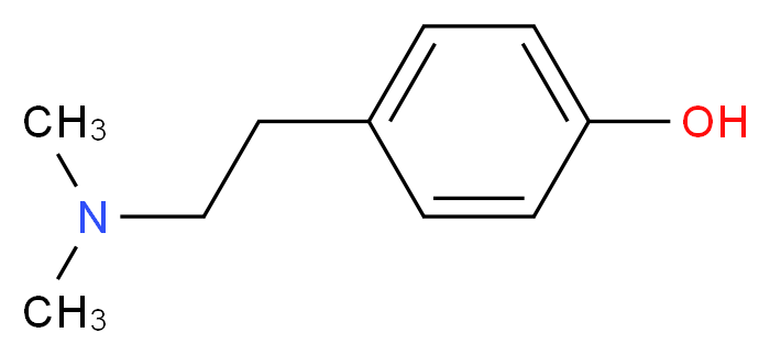 4-[2-(dimethylamino)ethyl]phenol_分子结构_CAS_3595-05-9