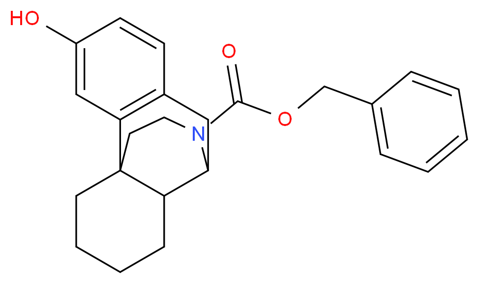 benzyl 4-hydroxy-17-azatetracyclo[7.5.3.0<sup>1</sup>,<sup>1</sup><sup>0</sup>.0<sup>2</sup>,<sup>7</sup>]heptadeca-2(7),3,5-triene-17-carboxylate_分子结构_CAS_159723-96-3