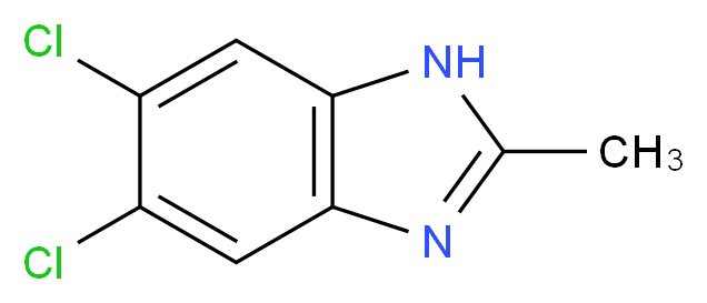 5,6-dichloro-2-methyl-1H-1,3-benzodiazole_分子结构_CAS_6478-79-1